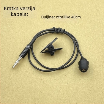 In-ear žične slušalice, jednostrani kratki kabel, 3,5 mm priključak, 13 mm driver, 16 Ω, 20–20000 Hz