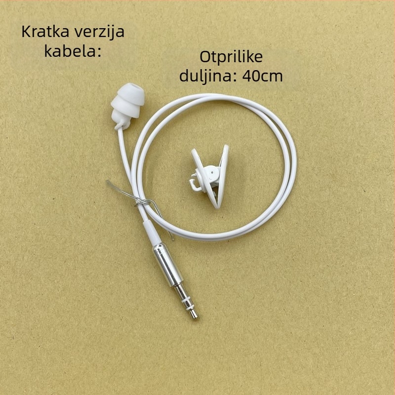 In-ear žične slušalice, jednostrani kratki kabel, 3,5 mm priključak, 13 mm driver, 16 Ω, 20–20000 Hz
