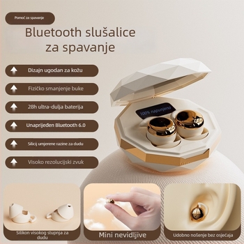 Bluetooth slušalice za spavanje, ušni dizajn, uz uklanjanje buke, trajanje baterije 4–8 sati, domet 15 m, Bluetooth 5.3+EDR, stereo zvuk