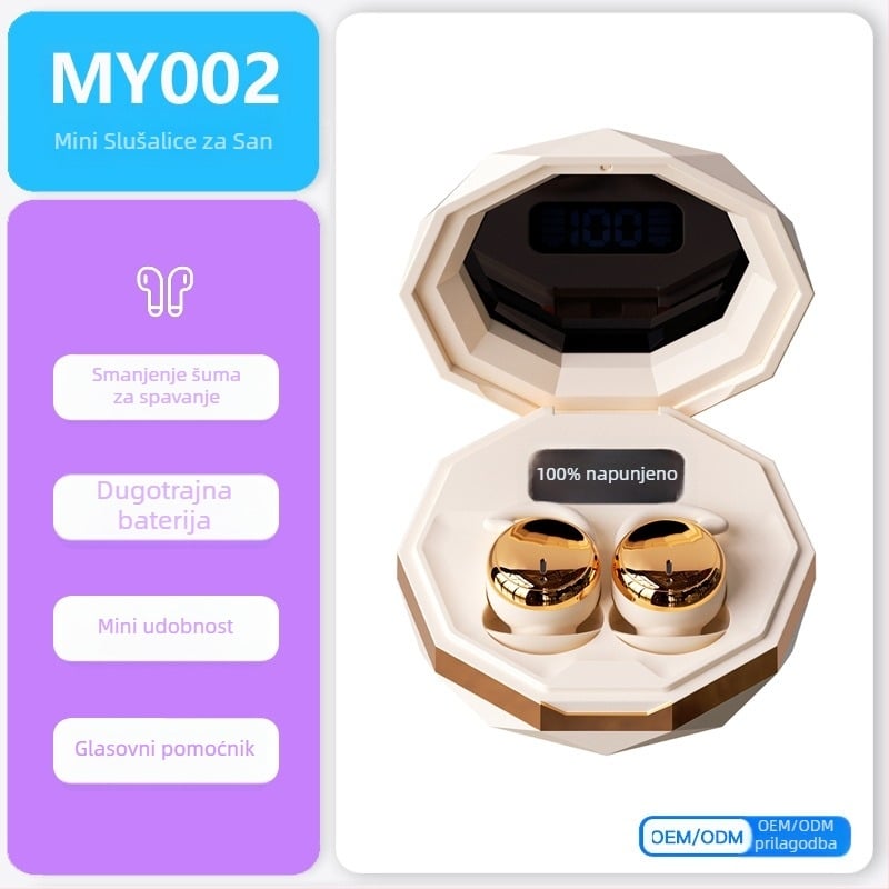 Bluetooth slušalice za spavanje, ušni dizajn, uz uklanjanje buke, trajanje baterije 4–8 sati, domet 15 m, Bluetooth 5.3+EDR, stereo zvuk