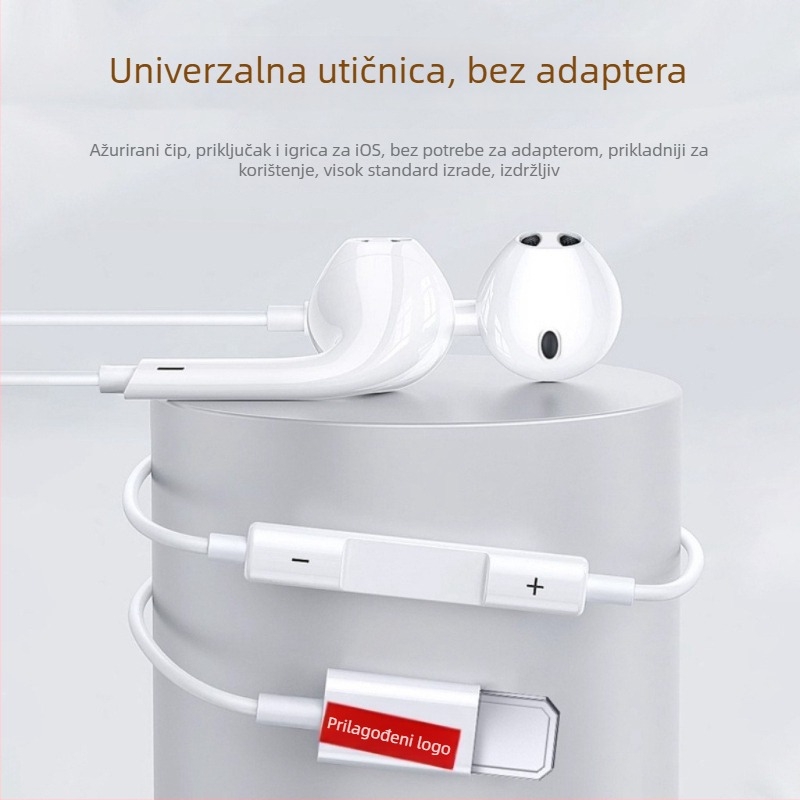 In-ear žičane slušalice s Lightning i USB-C priključcima (7. generacija, dinamički pogon, kompatibilno s iOS-om, kabel 1,2 m)