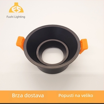 LED stropno svjetlo s MR16/GU10 ugrađenim kompletom, metalna konstrukcija, polirani i prašno obojani završni sloj, model 91 dvostruki prsten, za stambene i komercijalne prostore