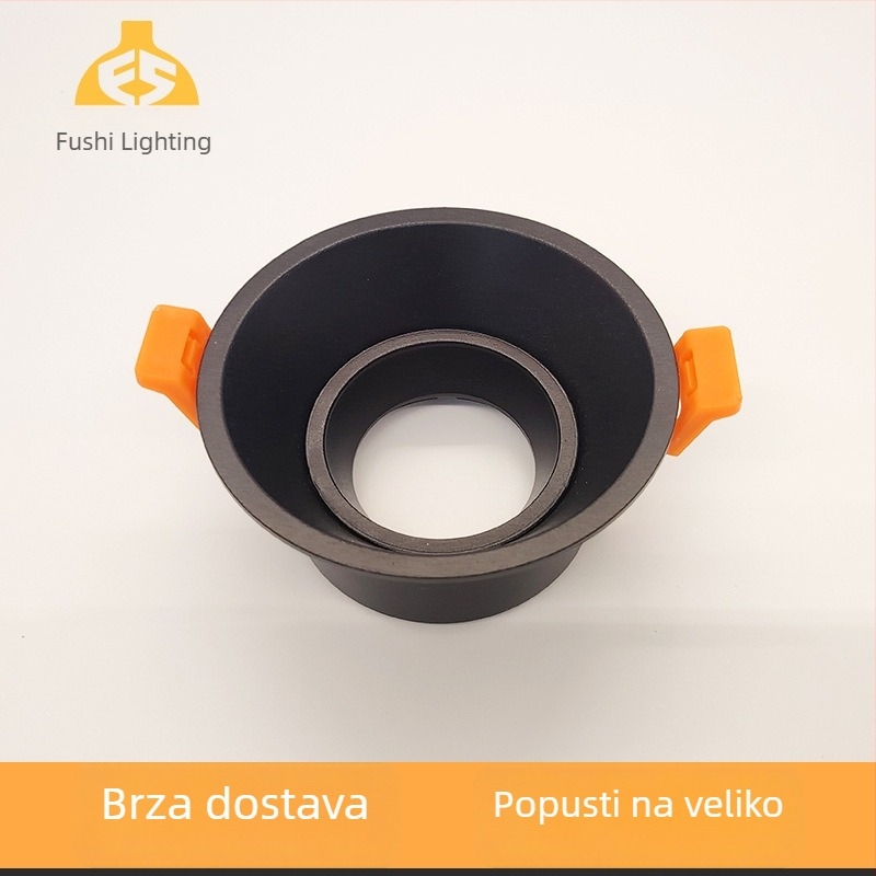 LED stropno svjetlo s MR16/GU10 ugrađenim kompletom, metalna konstrukcija, polirani i prašno obojani završni sloj, model 91 dvostruki prsten, za stambene i komercijalne prostore