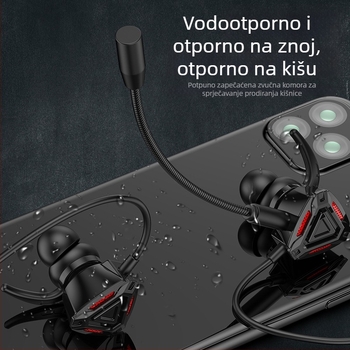WJHH GM3 žičane in-ear slušalice s mikrofonom, 3,5 mm priključak, kabel 1,2 m, raspon frekvencija 20–20000 Hz, impedancija 32 Ω