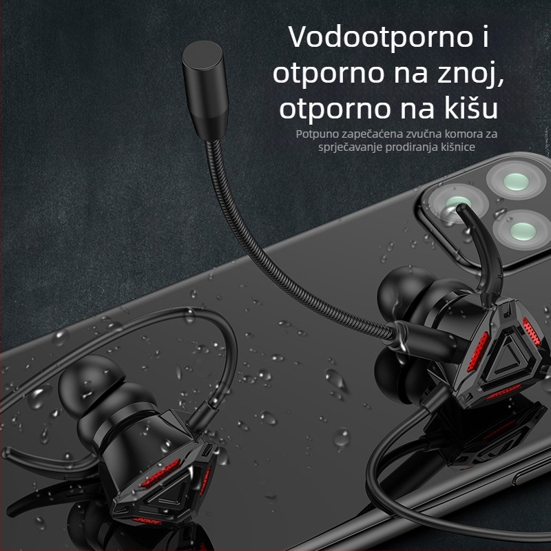 WJHH GM3 žičane in-ear slušalice s mikrofonom, 3,5 mm priključak, kabel 1,2 m, raspon frekvencija 20–20000 Hz, impedancija 32 Ω
