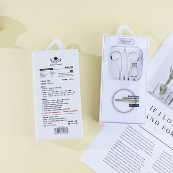 Ušne slušalice s žičanim Type-C priključkom, s mikrofonom, model ki-351, kabel duljine 1,2 m