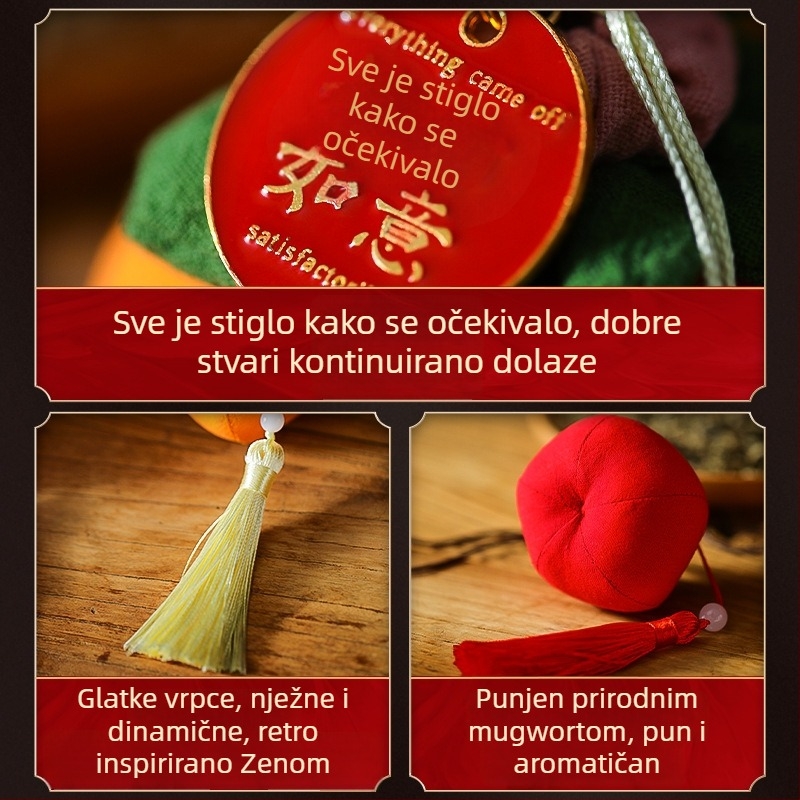 Viseći mugwort paketić za Festival Dragon Boat — Ručno izrađeno, Tiskana pamuk + mugwort, Podrijetlo Yiwu, Proljeće 2025, Izvorni dizajn