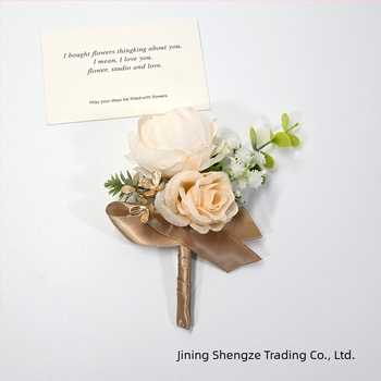 Šumski stil vjenčani corsage - umjetni corsage od vrpce za kumove, kumice, oca i majku