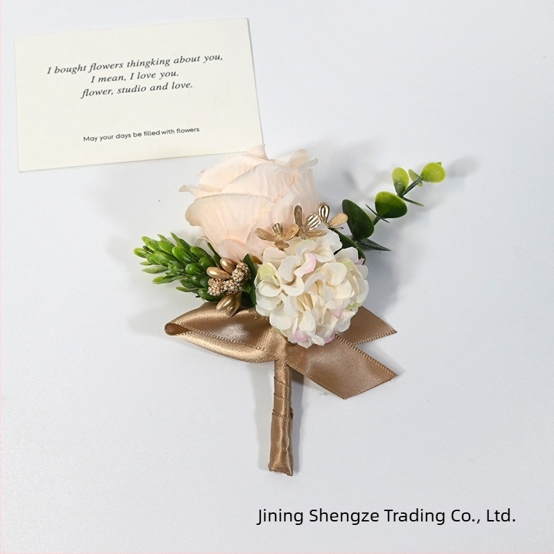 Šumski stil vjenčani corsage - umjetni corsage od vrpce za kumove, kumice, oca i majku