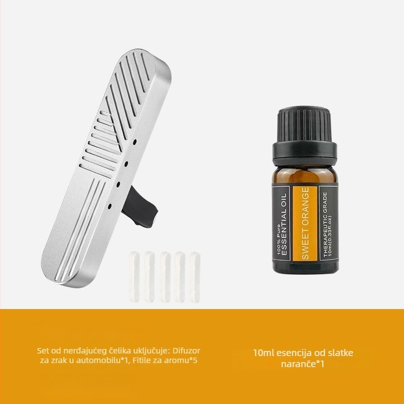 Auto aromaterapijski klip za ventilaciju - legura, motiv biljaka, dekoracija, repelent protiv komaraca, osvježenje, sterilizacija, Zhenping Jewelry