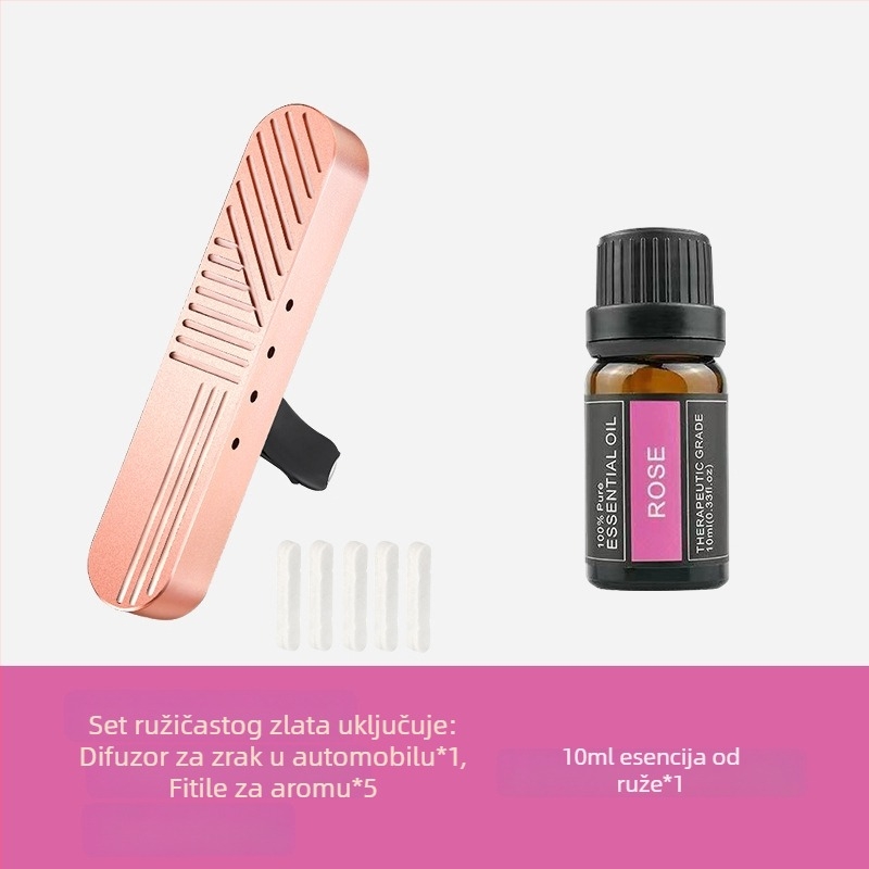 Auto aromaterapijski klip za ventilaciju - legura, motiv biljaka, dekoracija, repelent protiv komaraca, osvježenje, sterilizacija, Zhenping Jewelry