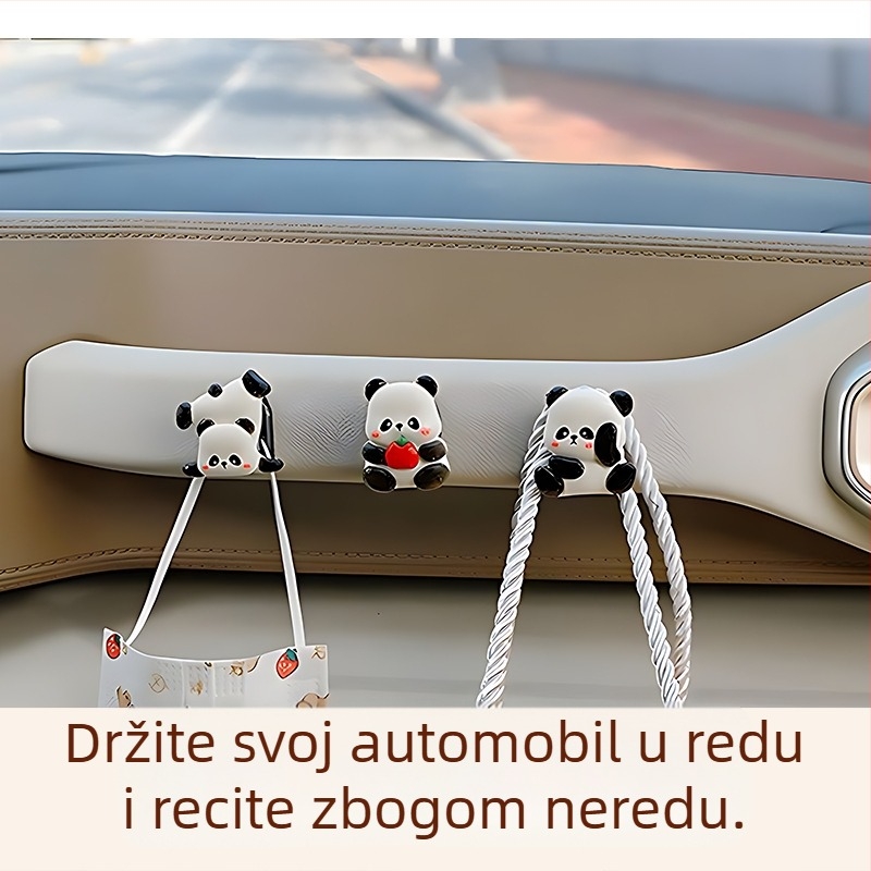 Auto kuka s trajnim ljepilom bez tragova, moderan dizajn s više kuka za unutarnje skladištenje