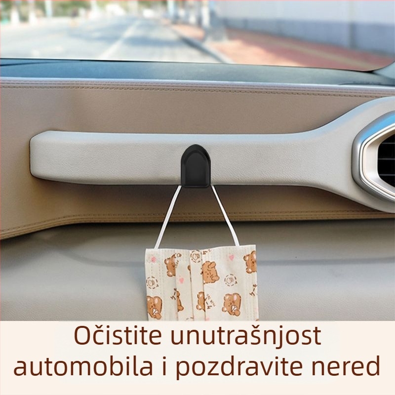 Auto kuka s trajnim ljepilom bez tragova, moderan dizajn s više kuka za unutarnje skladištenje
