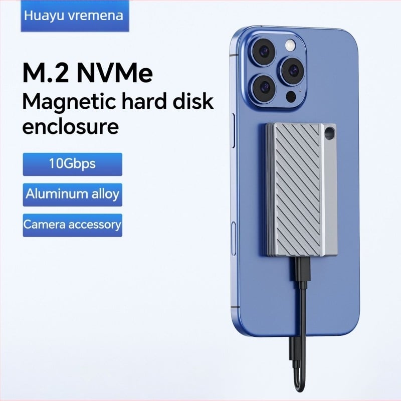 M.2 NVMe vanjsko kućište SSD, Type-C, aluminijska legura, Hy257, brzina čitanja 10 Gbps