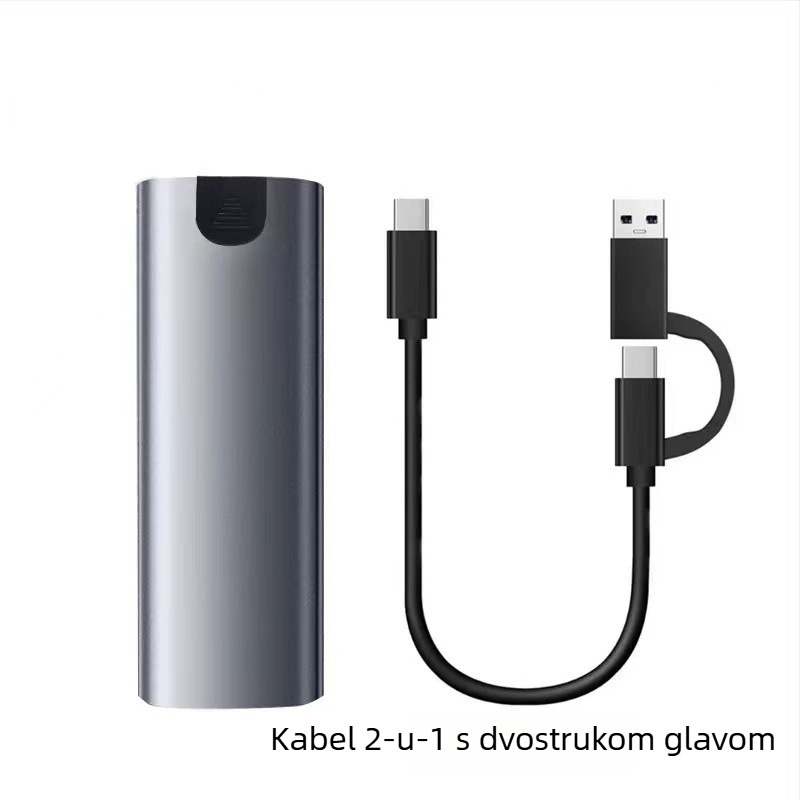 Vanjska kutija za SSD M.2 NVMe NGFF, dvostruki protokol USB 3.1 Gen2, kućište od aluminijsko-magnezijske legure, podržava do 2 TB, brzina 10 Gbps