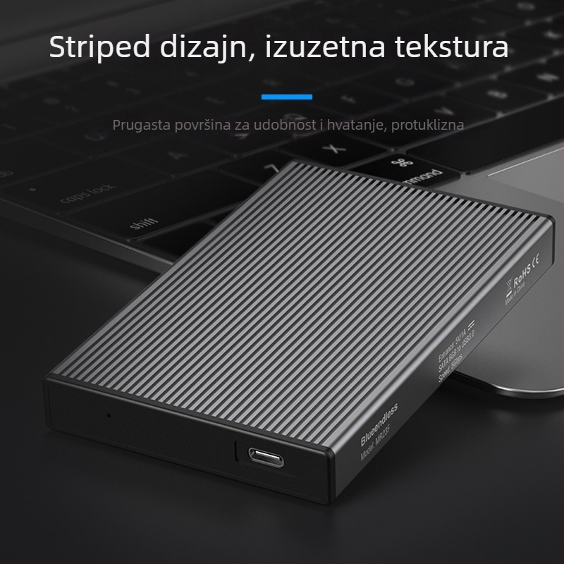 2,5-in USB-C 3.1 kućište za vanjski disk | Aluminij + ABS | Podrška do 4 TB | Brzina prijenosa 6 Gbps | Model MR23GC
