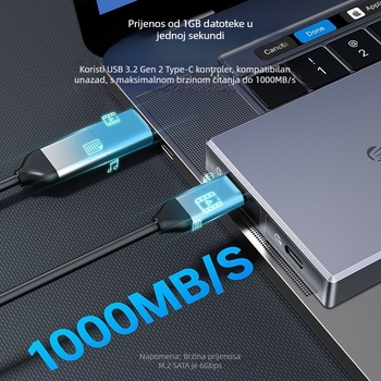 Orico CM2C3 M.2 NVMe dvostruka SSD kućišta s USB-C sučeljem, 1 godina jamstva