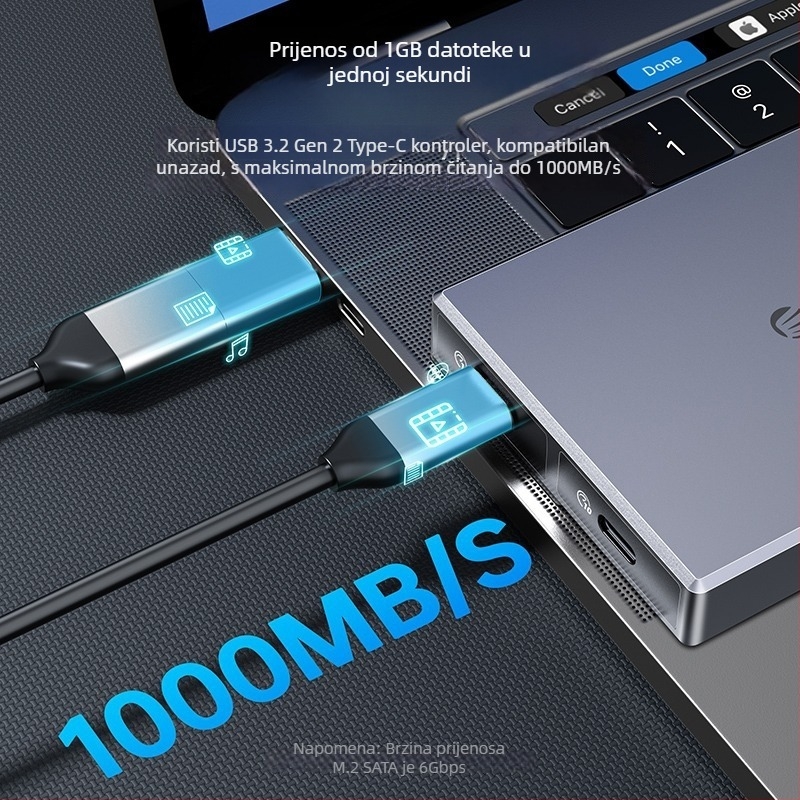 Orico CM2C3 M.2 NVMe dvostruka SSD kućišta s USB-C sučeljem, 1 godina jamstva