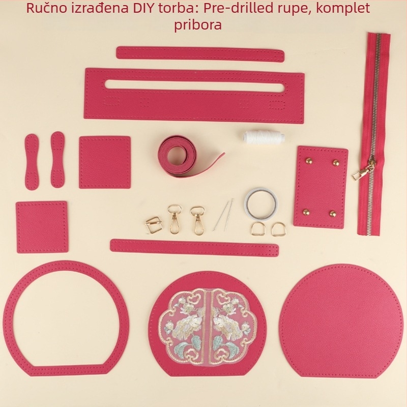 Retro PU kružna crossbody torbica sa zatvaračem