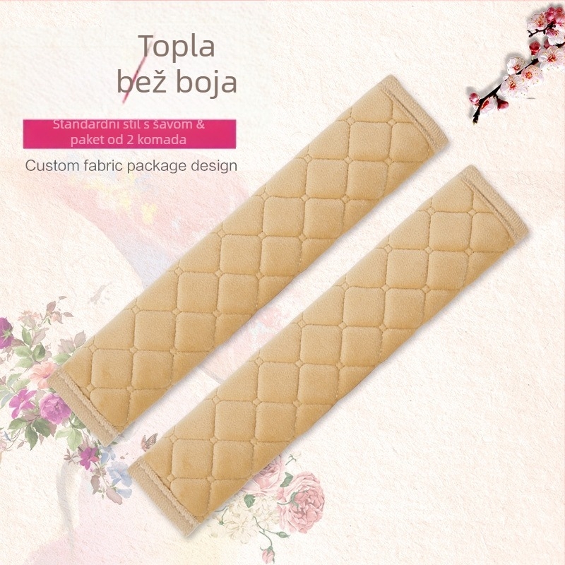 Set od dvije produžene navlake za pojas vozila, zimski pliš, topli i udobni, poliester, mogućnost tiska logotipa