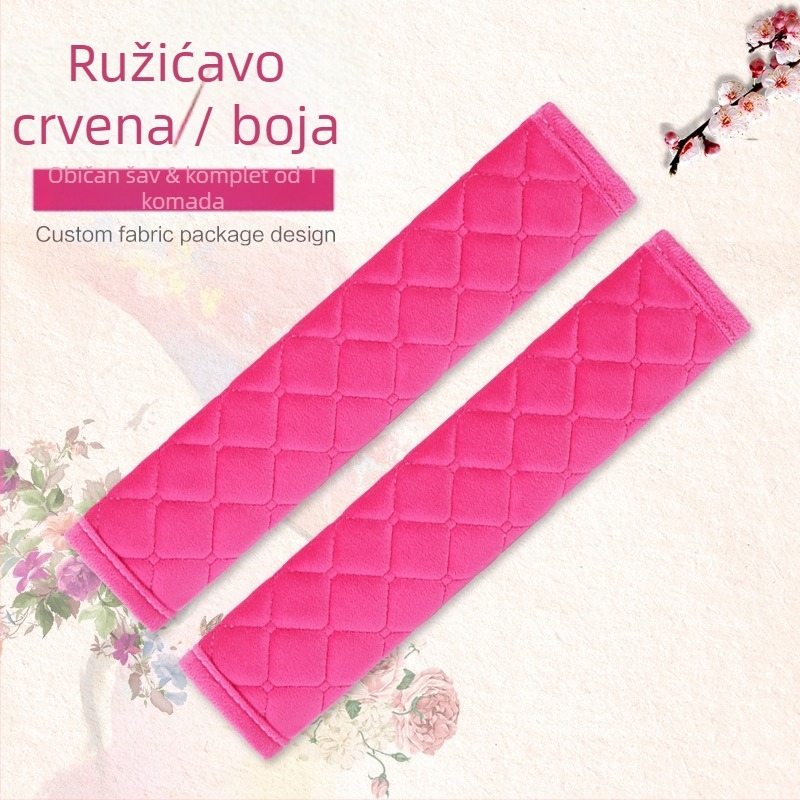 Set od dvije produžene navlake za pojas vozila, zimski pliš, topli i udobni, poliester, mogućnost tiska logotipa