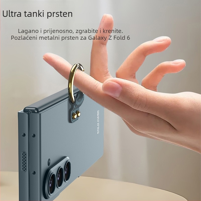 Ultra-tanka zaštitna maska s prstenom držačem za Samsung Galaxy Z Fold6, precizni otvori za kameru