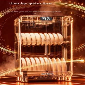 Stolni stalak za sušenje posuđa od PP s UV dezinfekcijom, za zdjele i tanjure, europski stil