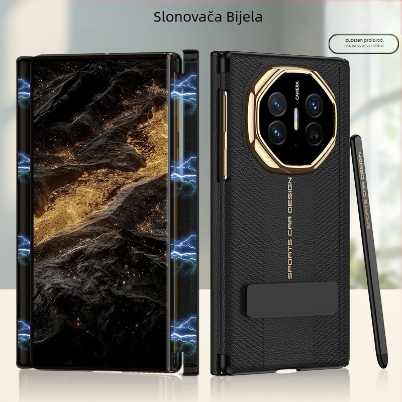 Gk futrola Huawei Mate Xts s magnetskim dvostrukim šarkama, umjetna koža, injekcijsko oblikovanje, otpornost na pad