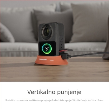 Sunnylife Osmo 360 silikon baza za automobilsku panoramsku kameru — stolna podrška, uspravna baza, dodatak