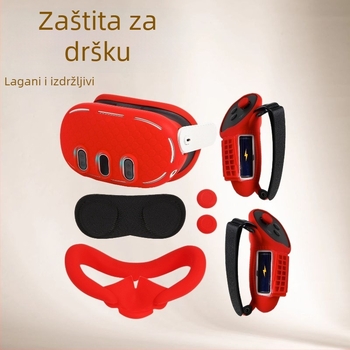 Silikonska zaštitna maska za Meta Quest 3 – luksuzno izdanje; uključuje kućište za kontroler, kućište glavne jedinice i masku; kompatibilno s Meta Quest 3; težina 200 g.