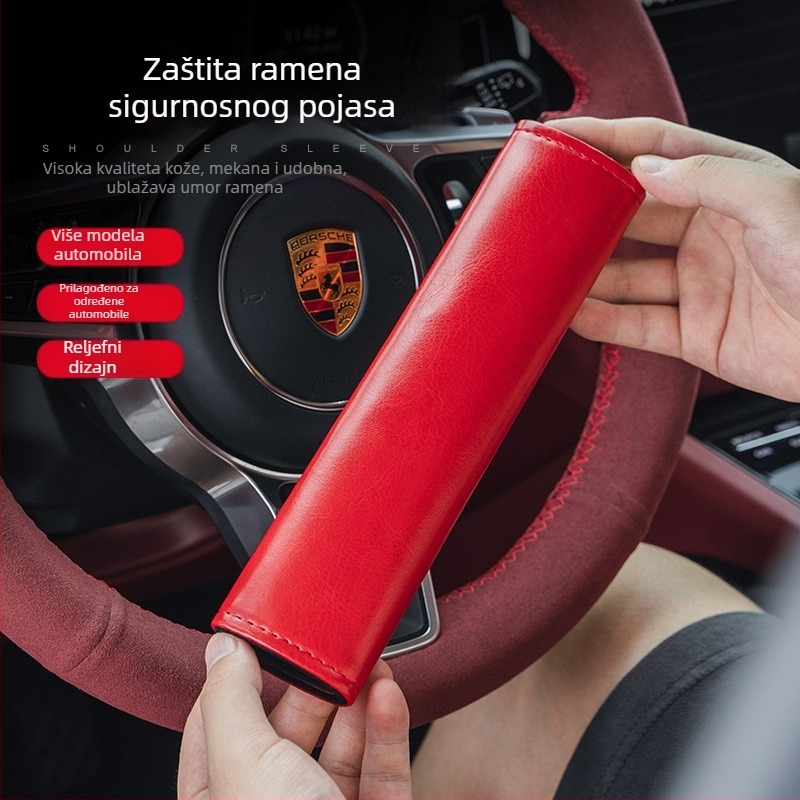 Praktičan zaštitnik ramena sigurnosnog pojasa za auto, 100% pamuk, Fanche, logo OK, težina 0,6