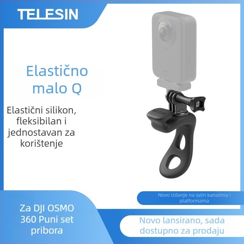 Telesin silikonasti elastični remen za držač DJI Nano na upravljač, GoPro elastični remen za Action 6/5/4