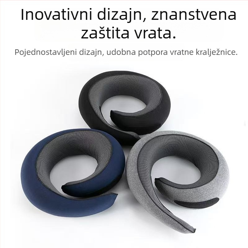 U-oblikovani jastučić za putovanje od memorijske pjene, prijenosni