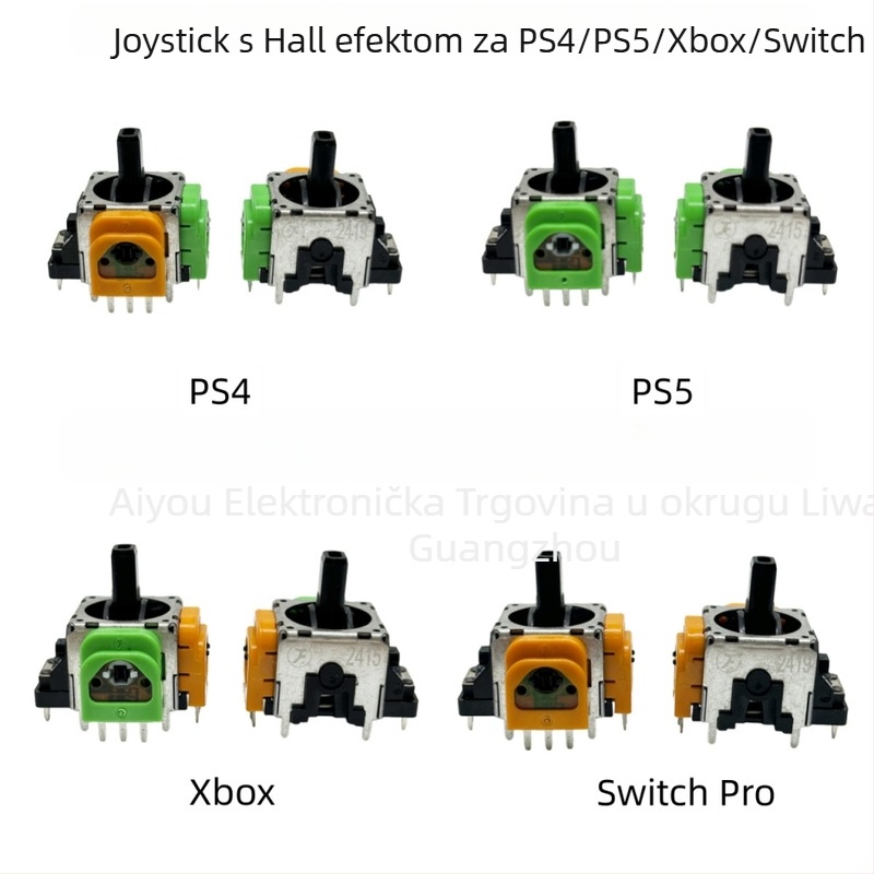 PS4/PS5/Xbox/NS Pro Hall-efektni 3D džojstik s podesivim dizajnom i povratnom informacijom snage