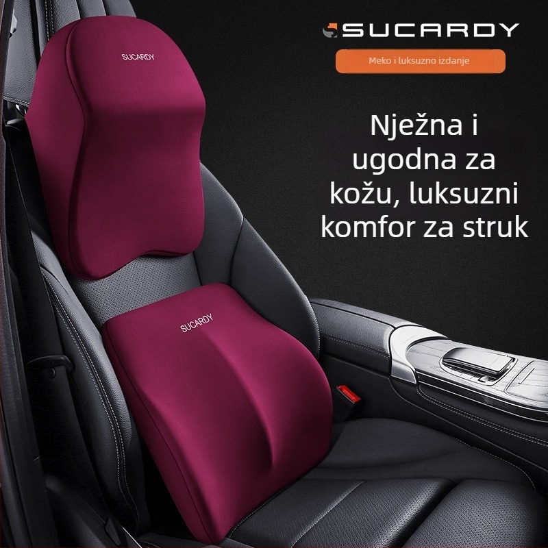 Auto jastuk za vrat s memorijskom pjenom, podrškom za glavu i lumbalnom podrškom