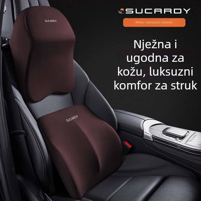 Auto jastuk za vrat s memorijskom pjenom, podrškom za glavu i lumbalnom podrškom