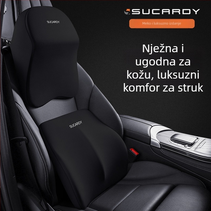 Auto jastuk za vrat s memorijskom pjenom, podrškom za glavu i lumbalnom podrškom