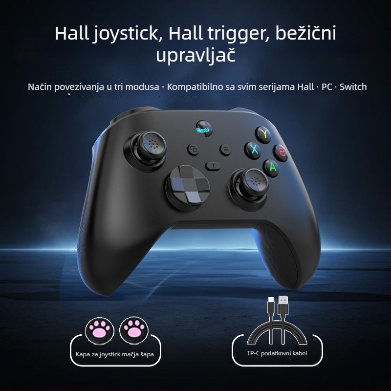 Igraći kontroler - Tri načina rada: bežični, Bluetooth i USB-C kabelski - Type-C sučelje - Kompatibilan s PC i više platformi