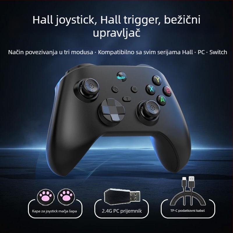 Igraći kontroler - Tri načina rada: bežični, Bluetooth i USB-C kabelski - Type-C sučelje - Kompatibilan s PC i više platformi