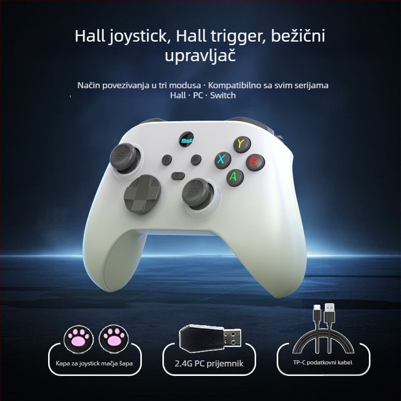 Igraći kontroler - Tri načina rada: bežični, Bluetooth i USB-C kabelski - Type-C sučelje - Kompatibilan s PC i više platformi