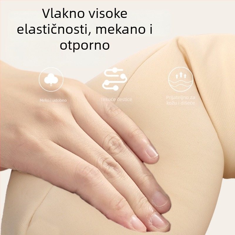 U-oblik jastuk za vrat, japanskog stila, punjenje česticama pjene, 100% pamuk tkanina, pogodan za putovanja i ured