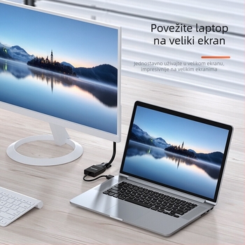 HDMI na VGA video adapter sa zvukom, USB napajanje, pozlaćeni kontakti