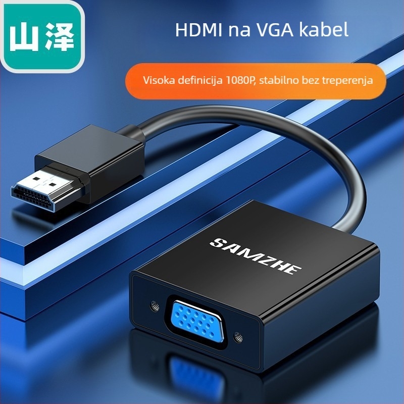 HDMI na VGA video adapter sa zvukom, USB napajanje, pozlaćeni kontakti