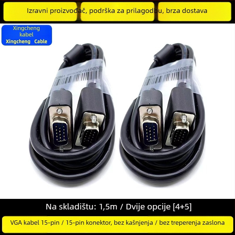 VGA kabel, model XC-206, 1,5 m, PC-kompatibilan (VGA sučelje)