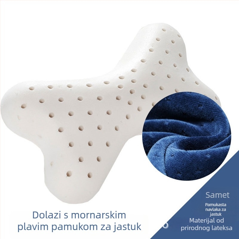 Automobilska naslona za glavu s prirodnim lateksom, navlaka za jastuk od veluru pamuka, minimalistički stil, univerzalna kompatibilnost, mogućnost prilagodbe