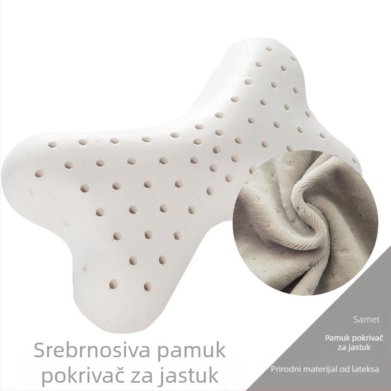 Automobilska naslona za glavu s prirodnim lateksom, navlaka za jastuk od veluru pamuka, minimalistički stil, univerzalna kompatibilnost, mogućnost prilagodbe