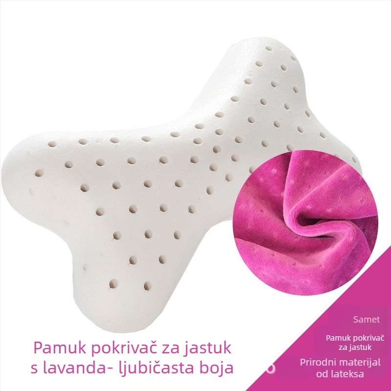 Automobilska naslona za glavu s prirodnim lateksom, navlaka za jastuk od veluru pamuka, minimalistički stil, univerzalna kompatibilnost, mogućnost prilagodbe
