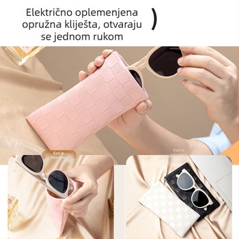 Kozmetička torbica, PVC karirani uzorak, bez podstave, gradski minimalistički stil, Fairy shi