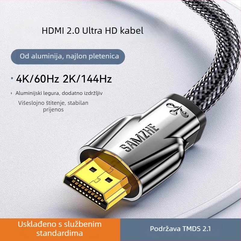 HDMI 2.1 kabel, Type A, zlatni konektori, podržava 8K i 4K