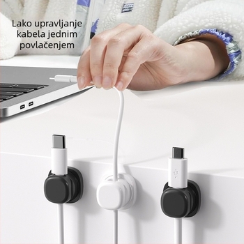 Držač kablova za stolno ploču – Plastika, jednostavan i moderan stil, brend Micrometer, skladištenje na radnoj površini, lansiran 2025
